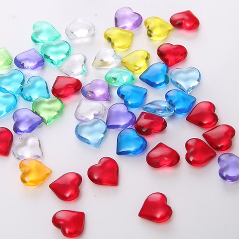 100PCS 10mm Heart Shape Acrylic Crystal Diamond Pawn Irregular Stone Chessman Game Pieces For Token Board Game Accessories ► Photo 1/6