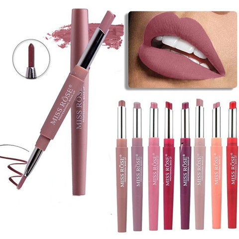 20 Color Matte Lipstick Lip Liner 2 In 1 Brand Makeup Lipstick Matte Durable Waterproof Nude Red Lipstick Lips Make Up ► Photo 1/6