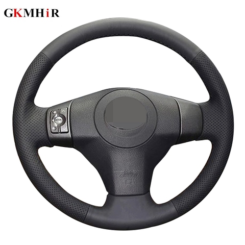 DIY Hand-stitched Black Artificial Leather Steering Wheel Cover for Toyota Yaris Vios RAV4 2006-2009 Scion XB 2008 ► Photo 1/6