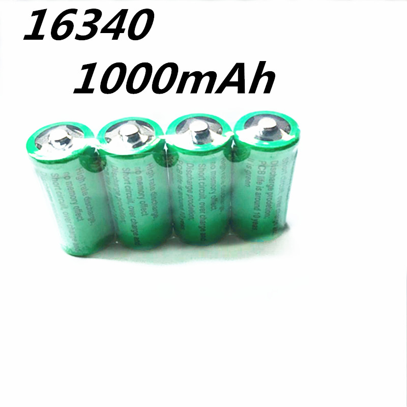 Batterie 3V 1000mAh Li-Ion CR123 Rechargeable ICR123A