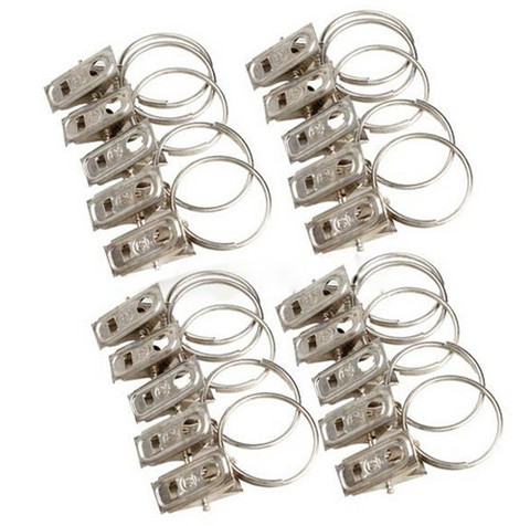 10pcs/Set Stainless Steel Curtain Rod Clips High Qaulity Tiebacks for Curtains Mini Strong Window Shower Curtain Rings Clips ► Photo 1/6