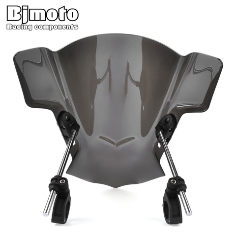 BJMOTO Motorcycle Adjustable Wind Screen Windshield For Yamaha MT03 MT25 MT07 FZ07 MT09 FZ09 FZ1 FZ8 YZF R6 SR400 ► Photo 1/6