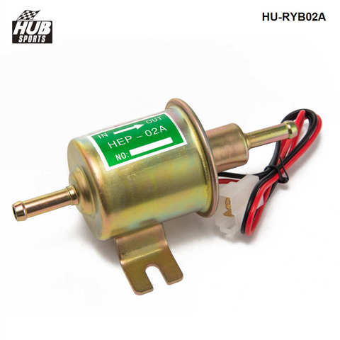 12V Universal Gas Diesel Inline Low Pressure Electric Fuel Pump HEP-02A HU-RYB02A ► Photo 1/1