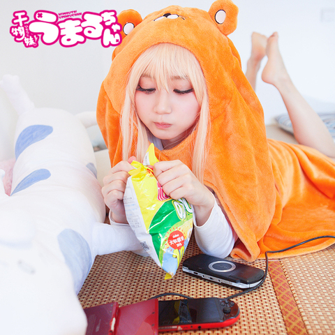 Himouto! Umaru-chan Cloak Anime Umaru chan Doma Umaru Cosplay Costume Flannels Cloaks Blanket Soft Cap Hoodie ► Photo 1/5