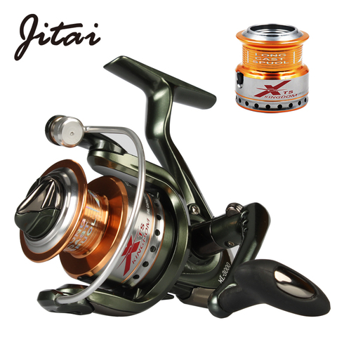 JITAI Spinning Reel All Metal Spools Smooth 5.2:1 Gear Ratio 9+1BB Freshwater Carp Spinning Reel with Free Spare Metal Spool ► Photo 1/6
