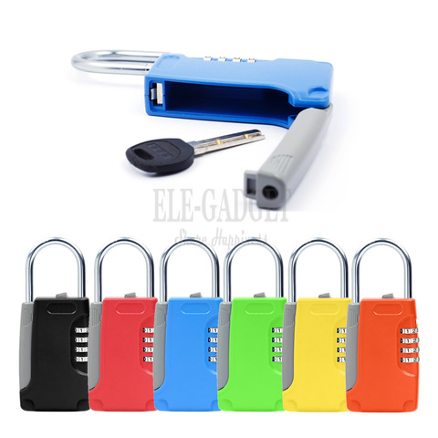 New Mini Key Safe Box Hidden Organizer 4-Digital Password Lock House Villa Car Caravan Spare Keys Storage Box Drop Shipping ► Photo 1/6