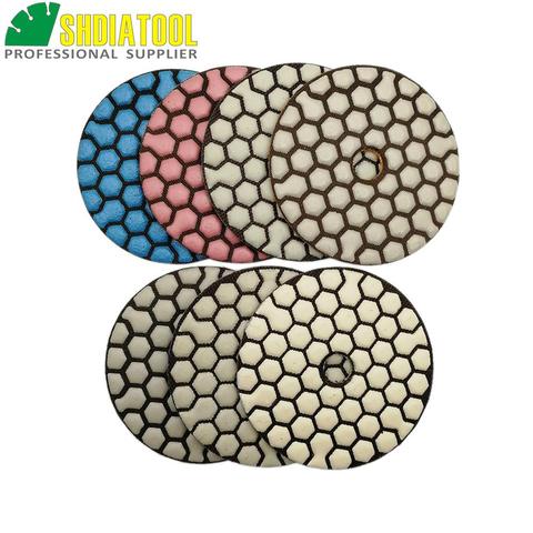 DIATOOL 7pcs/set Diameter 3inch Dry Polishing Pads 80mm Resin Bond Diamond Flexible Polishing Pads sanding disc polishing disc ► Photo 1/1