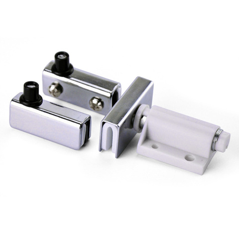 Free Opening Up and Down Shaft Hinge Glass Hardware Fittings Hinge Silver Furniture Cabinet Door Single Double Door Glass Hinge ► Photo 1/6