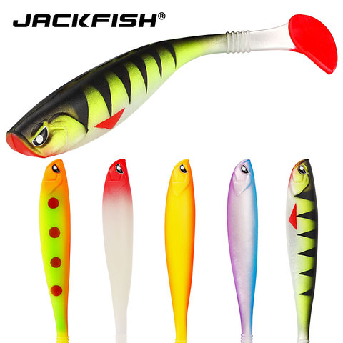 JACKFISH Fishing Lures 125mm/10g Soft Luminous Bait Wobblers Fishing Soft Lures Silicone Artificial 3D Simulation bait Baits ► Photo 1/6