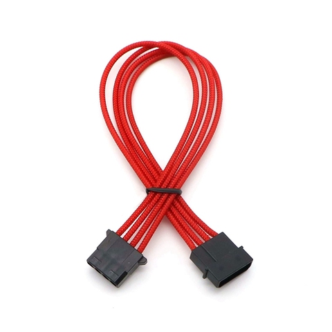 Muticolor Color Single Sleeved IDE Molex 4Pin Male to Female Power Extension Cable. ► Photo 1/5