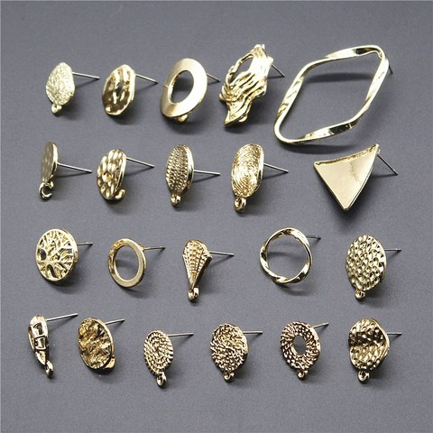 10pcs Golden Distorted Earrings Connectors Earring Making Findings Accessories Earrings Base Connectors Linker ► Photo 1/6