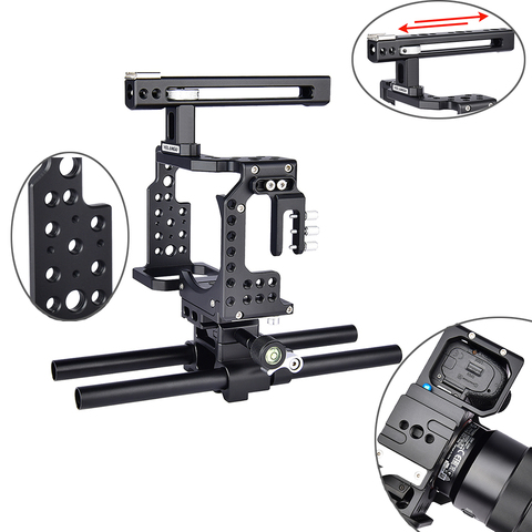 A7 Camera Cage Professional Handle DSLR Rig Video Camera Stabilizer For Sony Alpha A7 A7II A7III A7K A7S2 A7R2 A7R3 A7X ► Photo 1/6