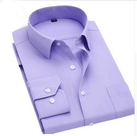 High Quality Button Down Long Sleeve Slim Fit Men Dress Shirt 2022 Autumn Designer Solid Male Clothing Business Shirts M-4XL ► Photo 1/5