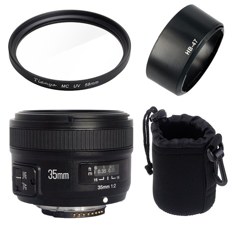 Yongnuo YN35mm F2N lens Wide-angle Large Aperture Fixed Auto Focus Lens For Nikon D7100 D3200 D3300 D3100 D5200 D90 ► Photo 1/6
