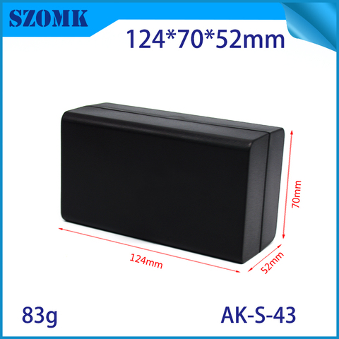 4 pcs, 124*70*52mm black plastic enclosure for pcb design plastic box for electronics housing szomk equipment enclosure box ► Photo 1/6