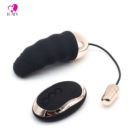 LOAEY Black Purple USB Rechargeable 10 Speed Remote Control Wireless Vibrating Sex Love Eggs Vibrator Sex Toys For Women ► Photo 1/6