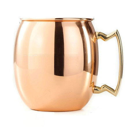 Perfect Smooth Moscow Mule Mug Drum- copper plated Beer Cup Coffee Cup Stainless Steel-copper Plated cup ► Photo 1/1