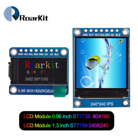 TFT Display 0.96 / 1.3 inch IPS 7P SPI HD 65K Full Color LCD Module ST7735 Drive IC 80*160 (Not OLED) For Arduino ► Photo 1/6