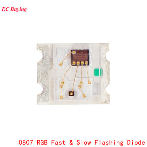 50Pcs 0807 Slow And Fast Flashing RGB SMD Led Lamp 0805 RGB Slow Fast Flash Diode Colorful Diodes DIY ► Photo 1/1