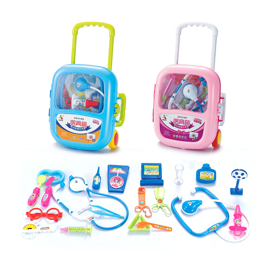 Children Kids Role Play Doctor Nurses Toy Medical Set Kit Gift Hard Carry Case 