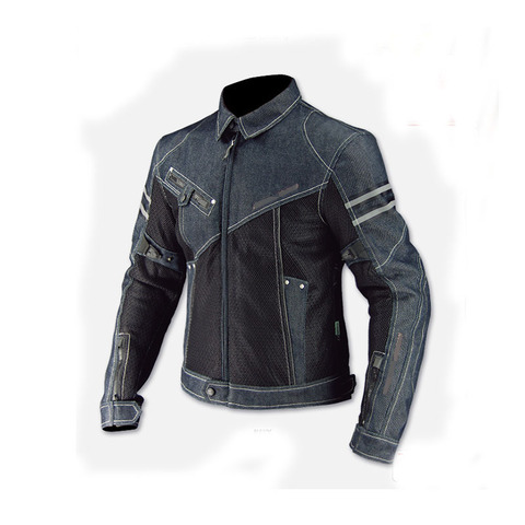 New Komine JK-006 motorcycle jacket / racing jacket / off-road jacket / denim mesh racing suit with protective equipment ► Photo 1/5