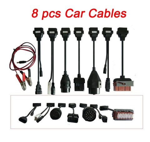 Hot Sales!!8 pcs per set car cables for delphis VD ds150e cdp TCS CDP Pro plus wow snooper multidiag pro+ obd2 connector cable ► Photo 1/3
