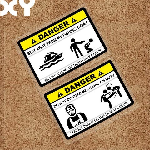  6 Pieces Funny Car Safety Warning Rules Stickers