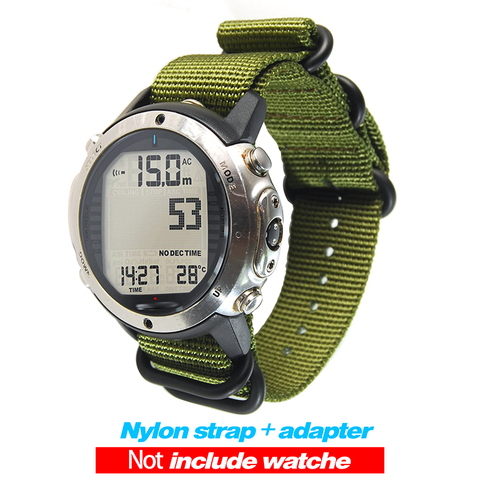 For Suunto D6 D6I Dive Computer Watch Nylon Strap Watchbands+ABS Adapters+Screwbars ► Photo 1/5