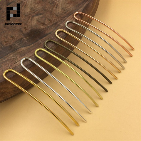 BASEHOME 5pcs/lot 100x3mm Hairpin Jewelry Hairpins Barrettes Retro Long Arch Shape Hairpin Hair Wear Findings ► Photo 1/2