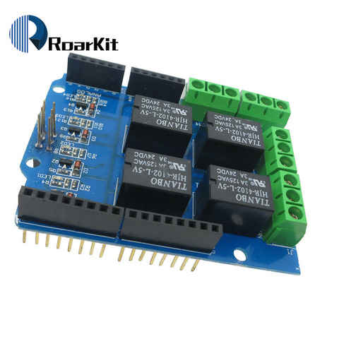 4 channel 5v relay shield module, Four channel relay control board relay expansion board for arduino UNO R3 mega 2560 ► Photo 1/6