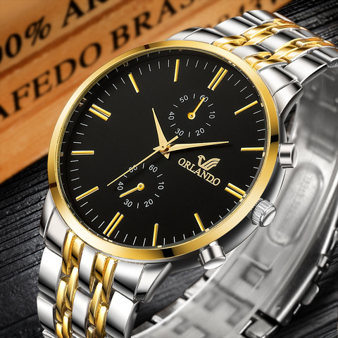 Men's Wrist Watches 2022 Luxury Brand Orlando Mens Quartz Watches Men Business Male Clock Gentlemen Casual Fashion Wristwatch ► Photo 1/6