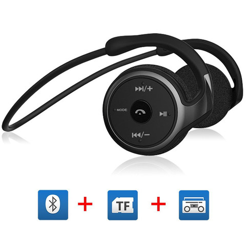 Bluetooth Headphones Wireless Stereo Headset Over-Ear V5.0 Earbuds for Sports Running Hands-Free Calling with Mic ► Photo 1/6