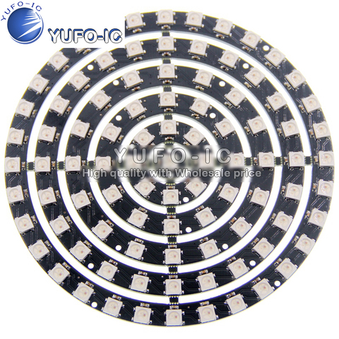 Full color LED ring built-in IC point control the 1-8-12-16-24-32 WS2812B 93 light circular disc ► Photo 1/4