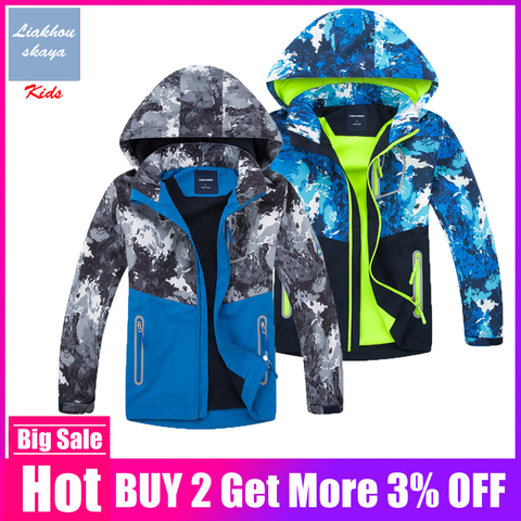 Children Boys Outwear Coats 2022 New Brand Spring Autumn Fashion Waterproof Windproof Hooded Jackets For Boys Kids Sport Clothes ► Photo 1/6