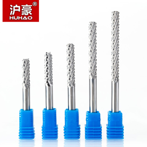 HUHAO 1pcs 3.175mm 4mm 6mm Carbide Tungsten Corn Cutter cutting PCB milling bits end mill CNC router bits for  Engraving machine ► Photo 1/6