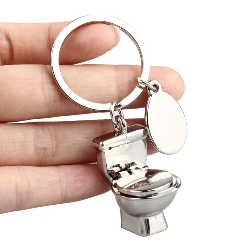 Fashion Creative Alloy Keyfob Car Keyring Keychain Key Chain Skull Toilet Gift 
