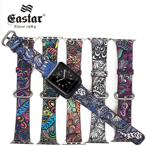 Flower Strap Floral Prints Leather Wrist Watch Band for iWatch 4/5 40mm 44mm Watchband for Apple watch 42mm 38mm Series 1&2&3 ► Photo 1/6