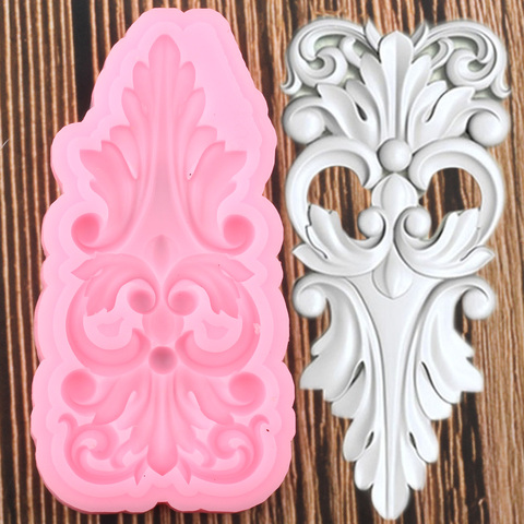 Baroque Scroll Leaf Border Silicone Molds DIY Cupcake Topper Fondant Cake Decorating Tools Candy Clay Chocolate Gumpaste Moulds ► Photo 1/6