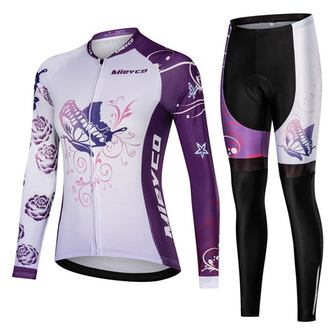 Women Cycling Jersey Long Sleeve Mtb Bicycle Clothing Bike Biking Cycling Set Quick Dry Ciclismo Ropa Bisiklet Clothes Pro Suit ► Photo 1/6