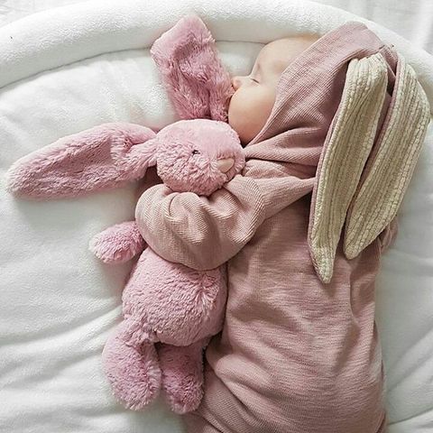 Winter Rompers Warm Rabbit Ear Baby Romper Fleece Jumpsuit Snow Wear Snowsuit Cute Infant Clothing Newborn Boys Grisl Clothes ► Photo 1/6