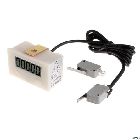 Digital 5 Digit LCD Electronic Punch Counter With Microswitch Reset&Pause Button ► Photo 1/6