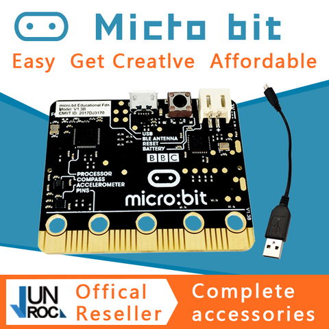 BBC micro:bit nRF51822 KL26Z Bluetooth 16kB RAM 256kB Flash Cortex-M0 Pocket-sized Computer for kids beginners learn python JS ► Photo 1/5