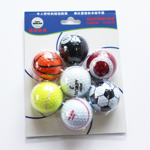 Free Shipping 7Pcs/lot Mix color Outdoor Sport Golf Balls Golf Game Match Balls Two Layers High Grade Golf Ball ► Photo 1/1