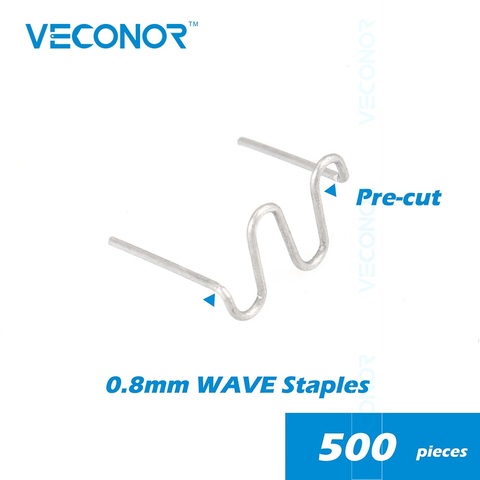500PCS 0.8mm Wave Staples For Hot Stapler Plastic Bumper Repair Machine ► Photo 1/6