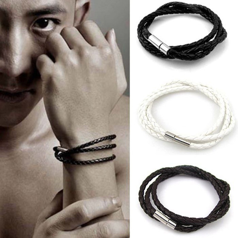 Fashion Style Multilayer Woven Leather Twist Rope Hand Chain Women Men Jewelry Accessories Bracelets & Bangles Bracelet Homme ► Photo 1/6