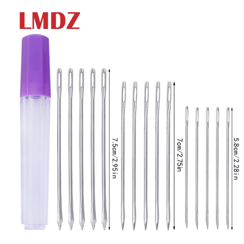 LMDZ 15pcs 3 size 5.8/7.0/7.5cm handmade leather stitching sewing needle stainless steel needle for Leather Bag Sewing ► Photo 1/6