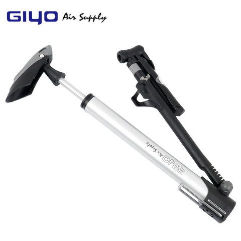 GIYO Bicycle Pump 140PSI Gauge Bike Portable Hand Floor Air Inflator Foot Pedal 360 Rotatable Longer Hose Presta Schrader GM-71 ► Photo 1/5
