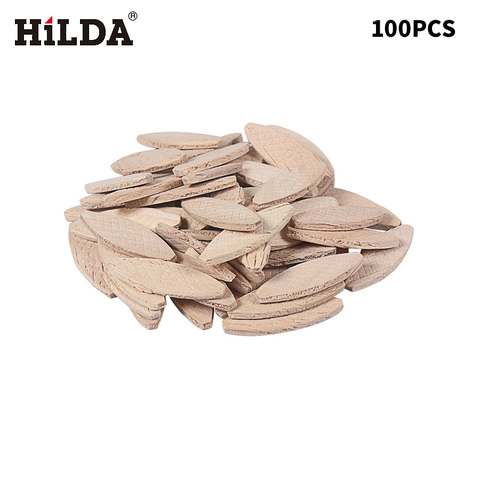 HILDA 100PCS No. 0# Assorted Wood Biscuits For Tenon Machine Woodworking Biscuit Jointer ► Photo 1/6