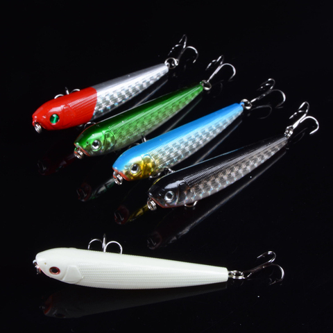 1pcs Top Water Fishing Lure Wobbler Hard Plastic Artificial Surface Pencil Minnow 8.5cm 10g with 3D Eyes ► Photo 1/6