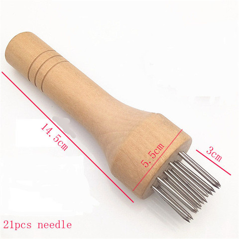 Stainless Steel Meat Needles Pounders with Wooden Handle Profession Meat Tenderizer Needle For Beef Tender Steak Kitchen Tools  ► Photo 1/4